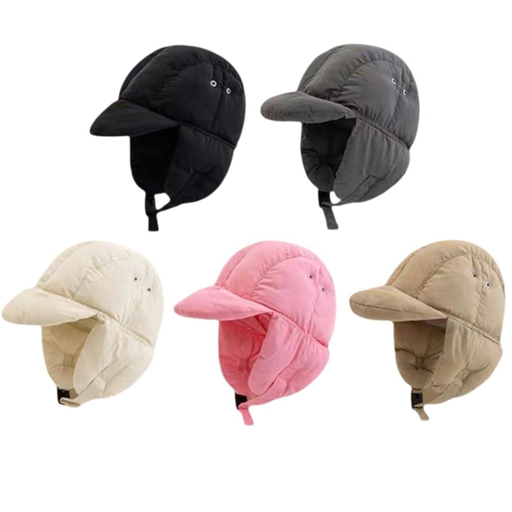 Trapper Hat Ear Flap - Düz Renk Yastıklı Bombacı Şapkaları Kulak