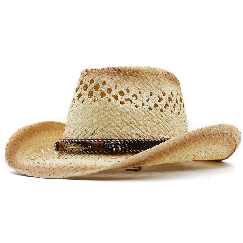 Cowboy Hat Straw - Panama yumuşak el yapımı kovboy hasır