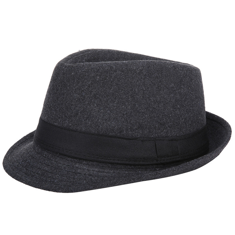 Fedora Hat Wool - Sonbahar Kış Sıcak Yün Küçük Fedora