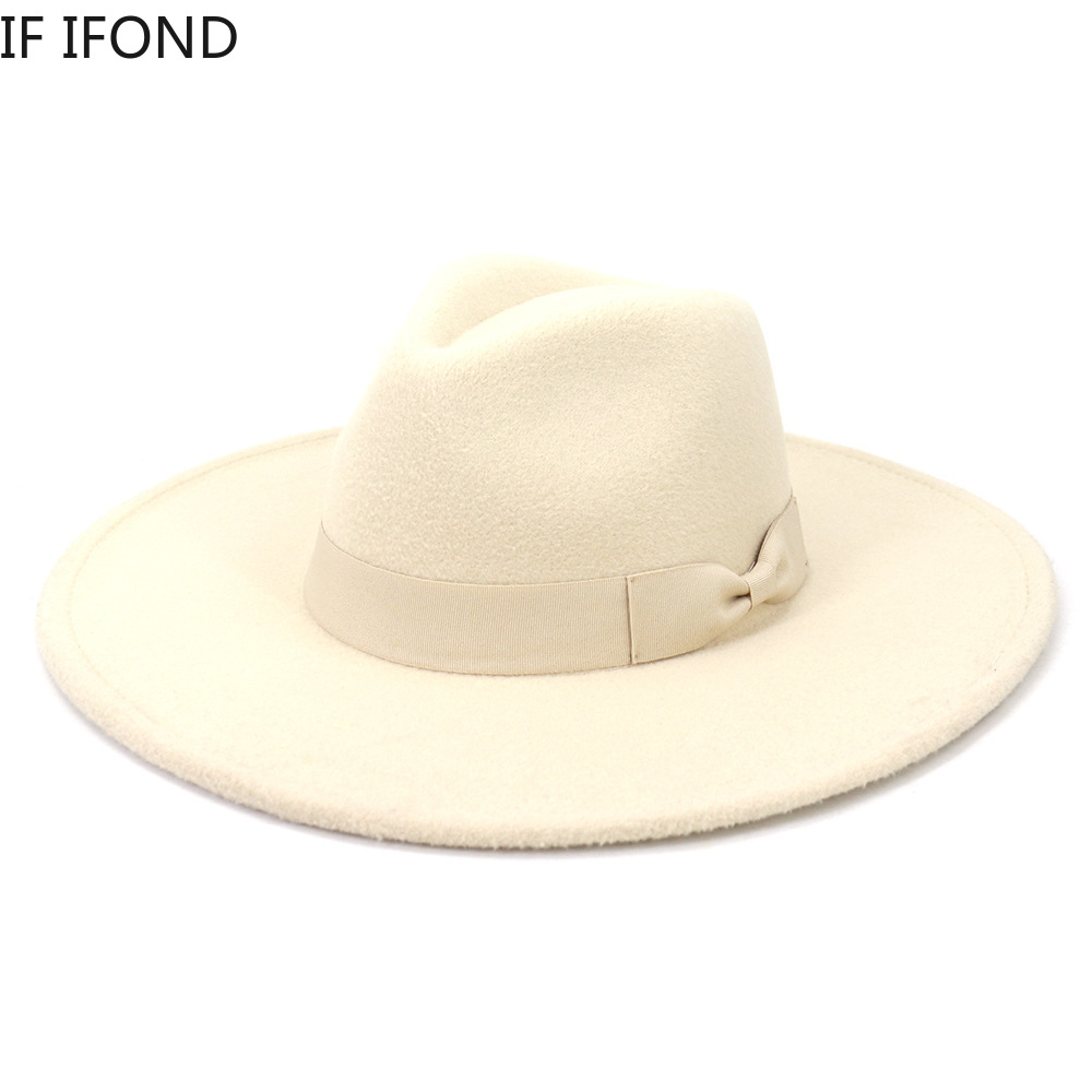 Fedora Hat Wool - Büyük geniş kenarlı kadın şapka 2021