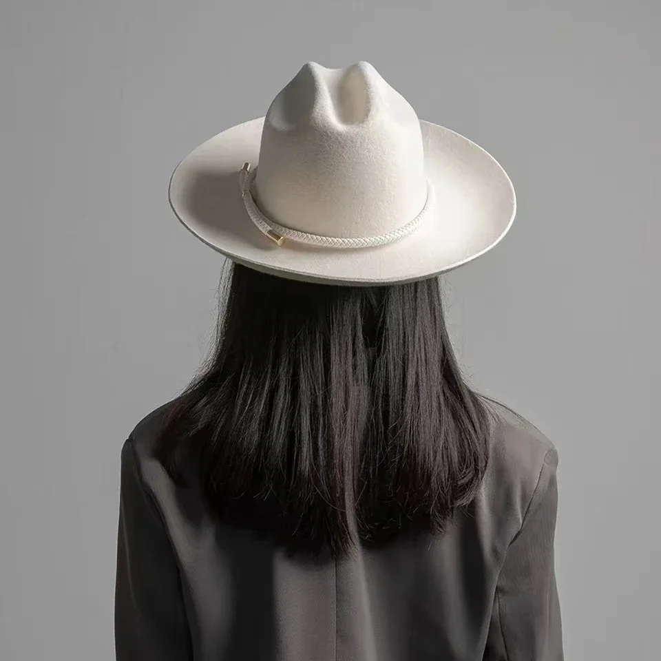 Fedora Hat Wool - 2025 Yeni retro ins şık kış