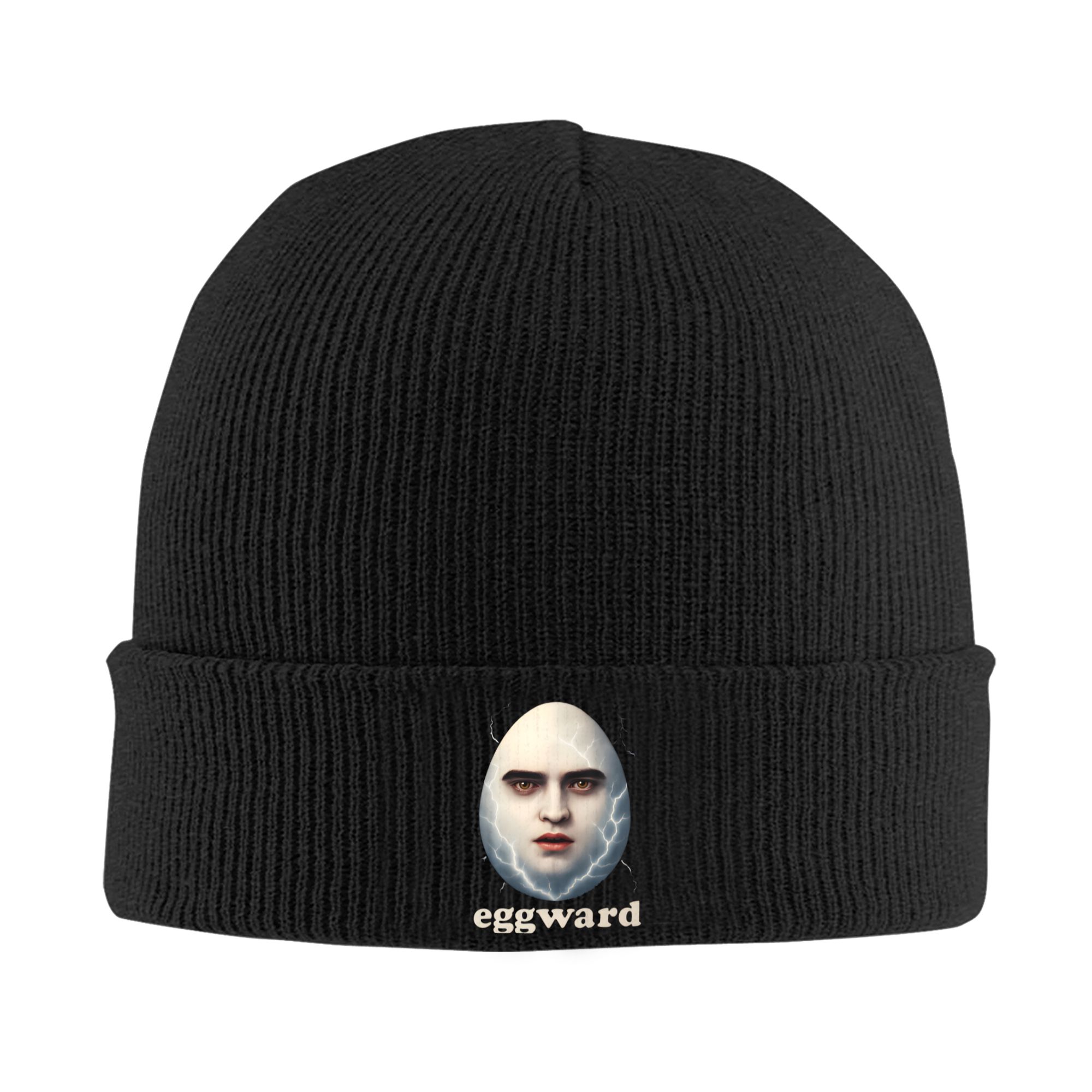 Beanie Cuffed Knit - Eggward Silly Meme Parodi Egg Edward