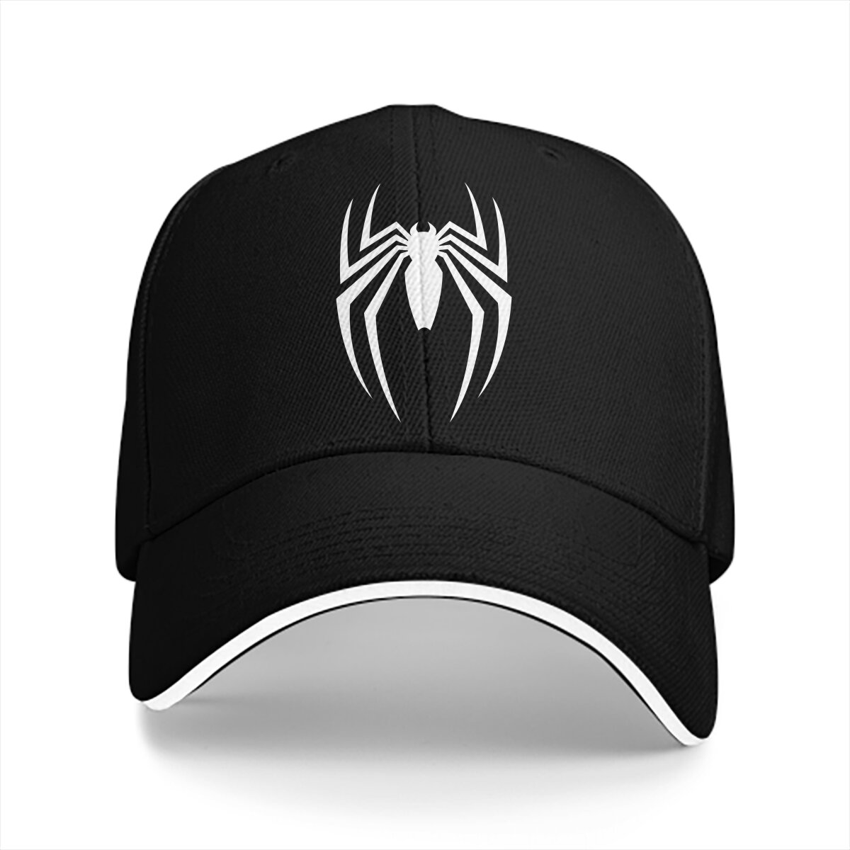 Golf Cap Dad - Yıkanmış erkek beyzbol şapkası beyaz örümcek