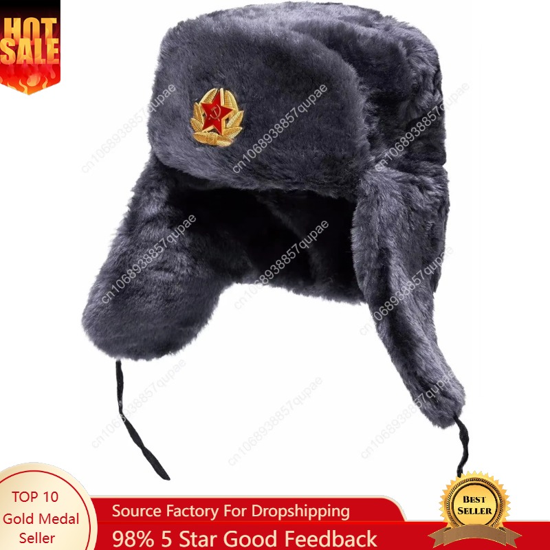 Winter Trapper Hat - BELEON Ushanka Rus Kürk Şapkası -