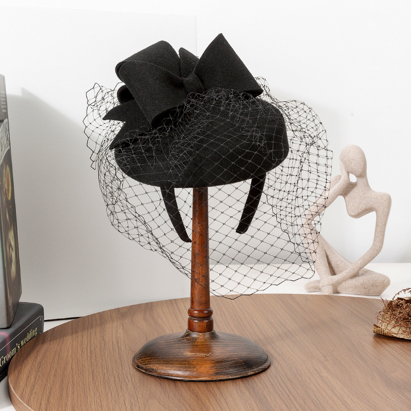 Beret French Wool - Fransız Siyah Bere Şapka Kadınlar İçin