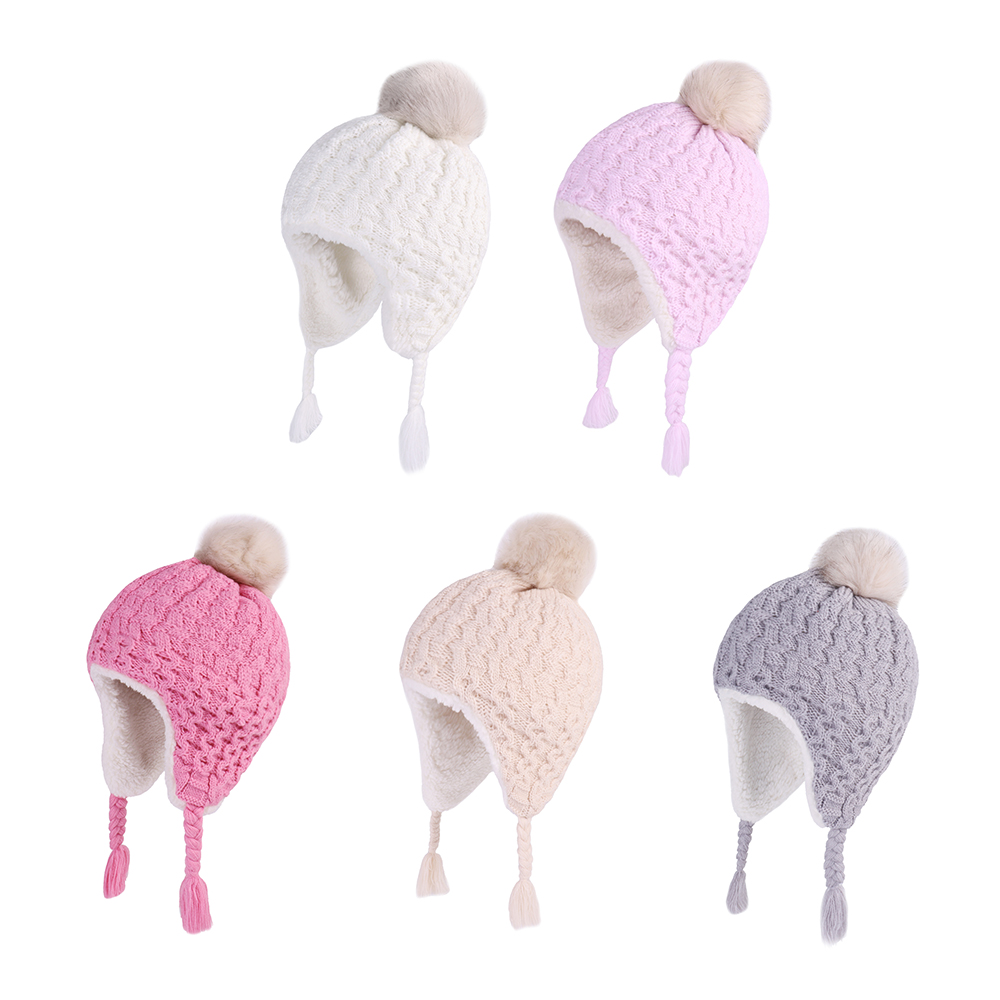 Trapper Hat Ear Flap - Bebek kış örgü kış kulaklığı şapka
