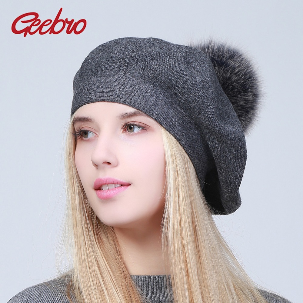 Beret French Wool - Geebro kadın Bere Şapka Kış Rahat