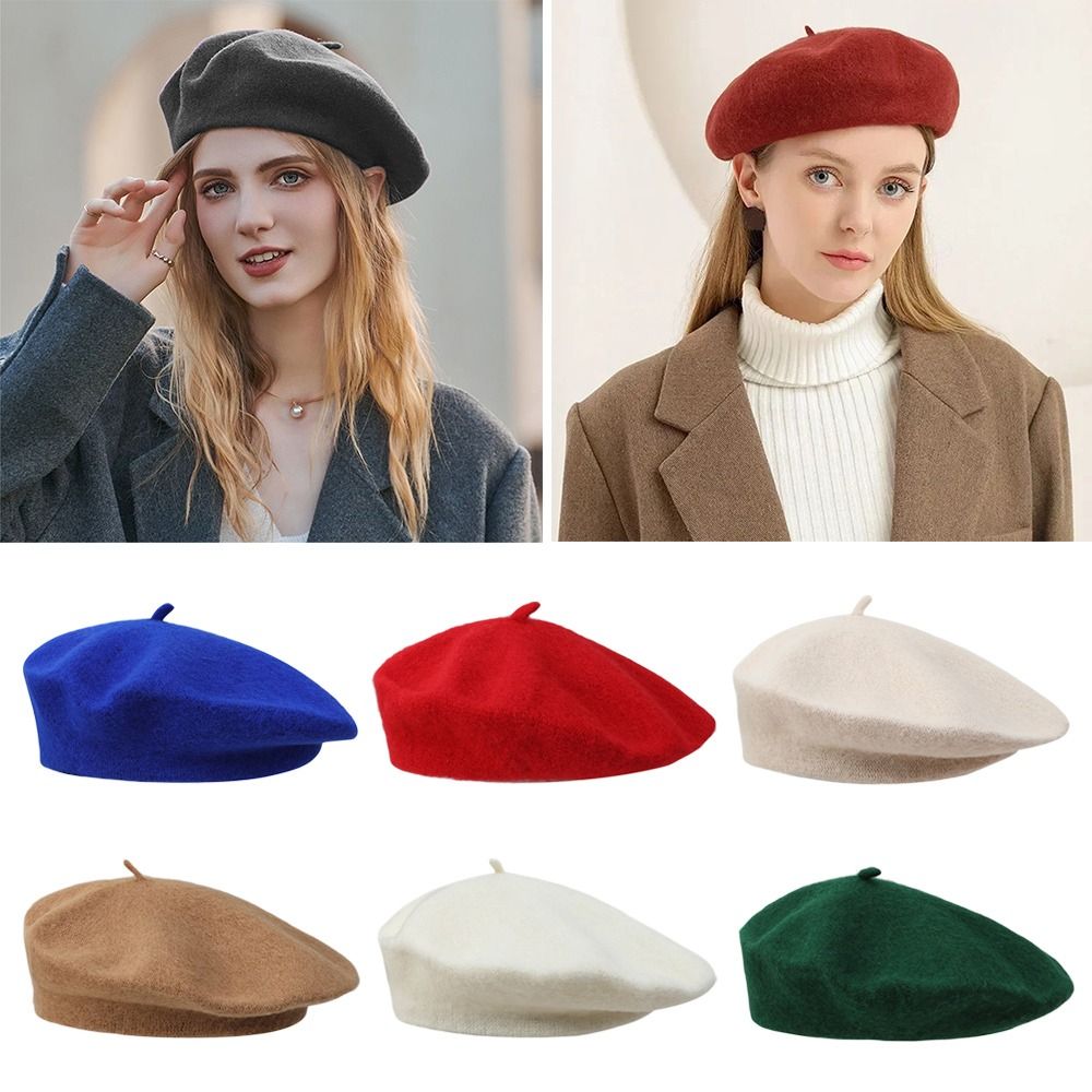 Beret French Wool - Moda Sıcak Kışlık Yün Bere Şapka