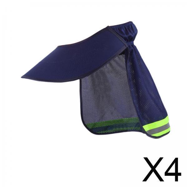Sun Hat Wide Brim - 4x Yansıtıcı Şeritli Siperlikli Baret Güneşliği,