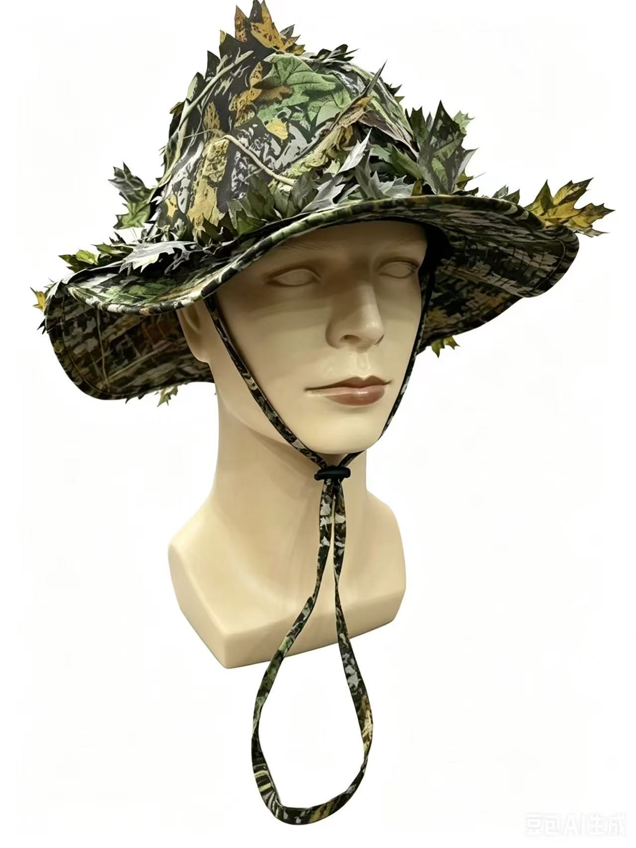 Boonie Hat Tactical - Erkek Kamuflaj Boonie Şapkalar 3D Yapraklar