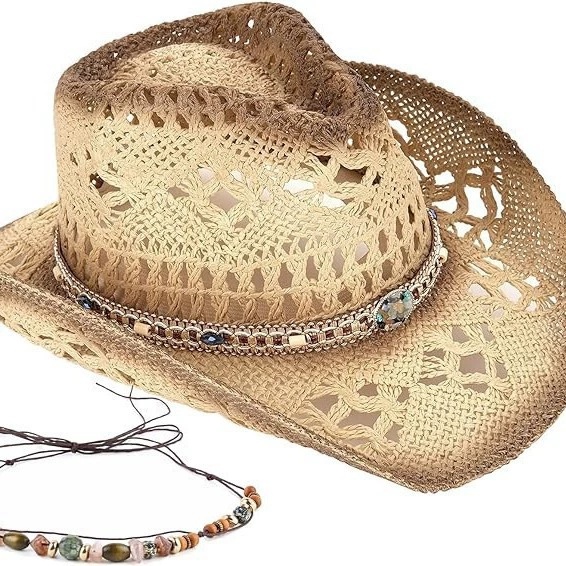 Cowboy Hat Straw - Yazlık Nefes Alabilen ve Serinletici Güneş
