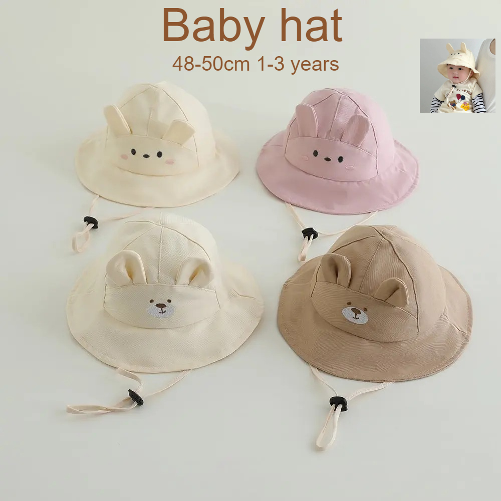 Bucket Hat Cotton - Bebek Kız Güneş Şapkası 48-50cm Pamuklu