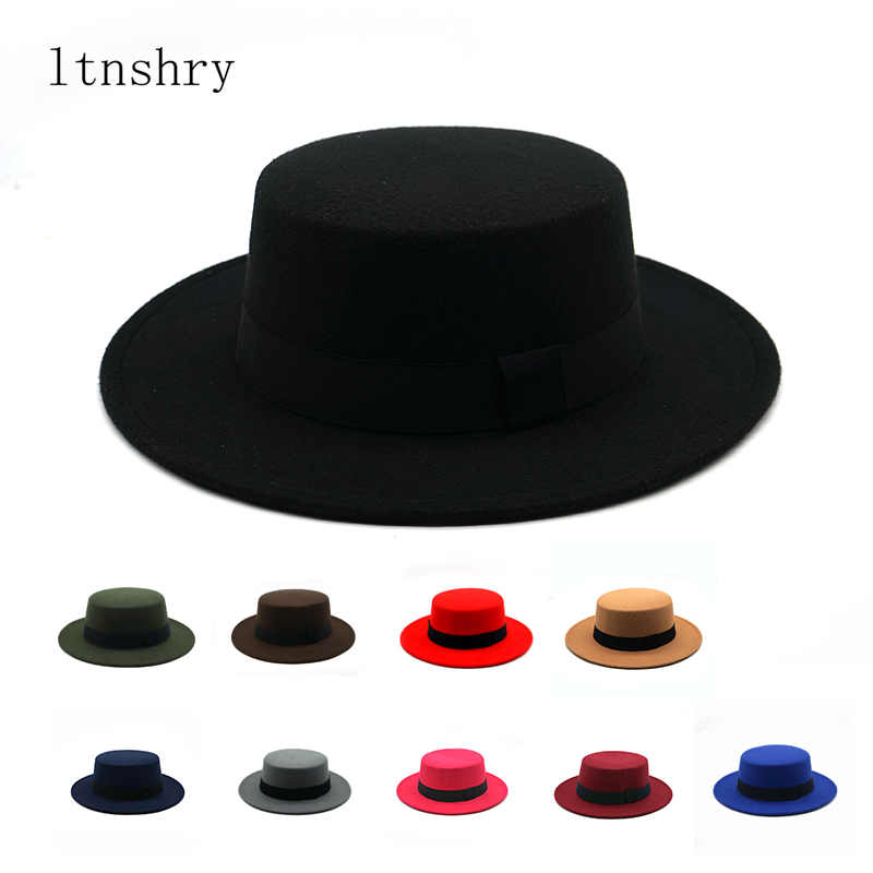 Fedora Hat Wool - Kış sonbahar taklit yün kadın erkek