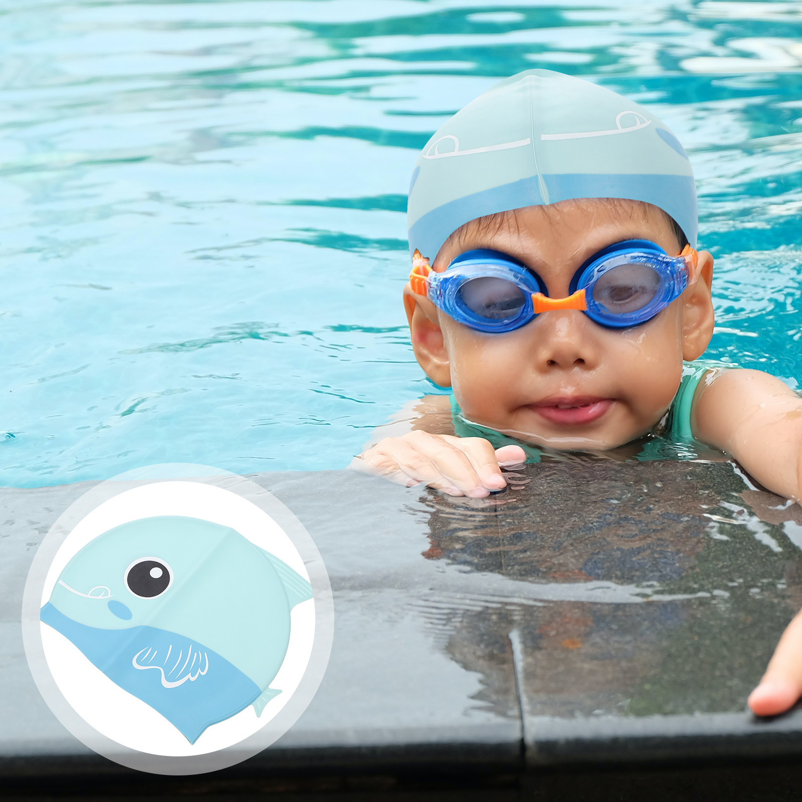 Swim Hat Silicone - Silikon yüzme şapkası karikatür çocuk şapkası