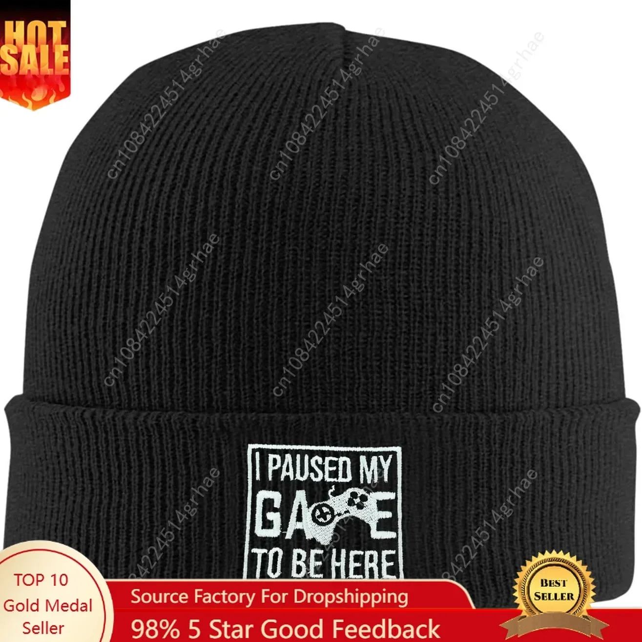 Beanie Cuffed Knit - Balık Nakışlı Bere Şapka Kışlık Sıcak