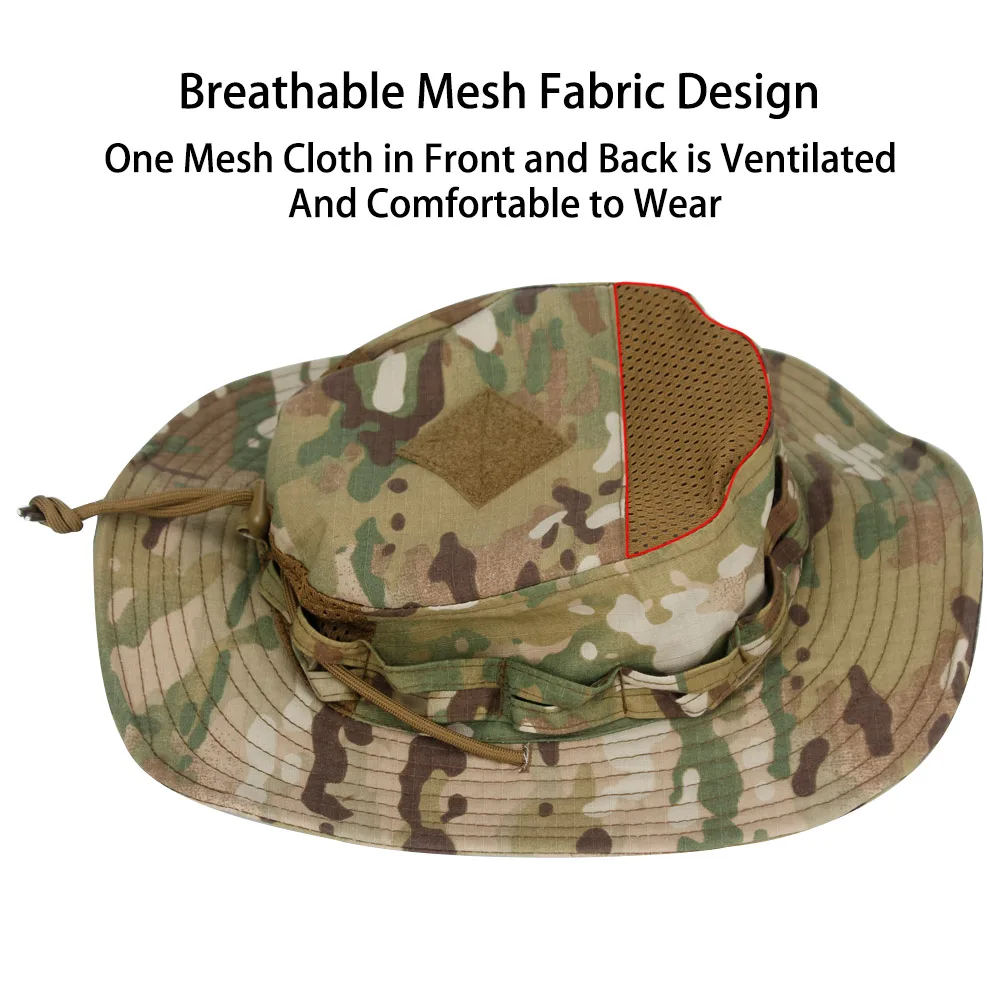 Boonie Hat Tactical - Taktik Camo Boonie Şapka UPF 50+