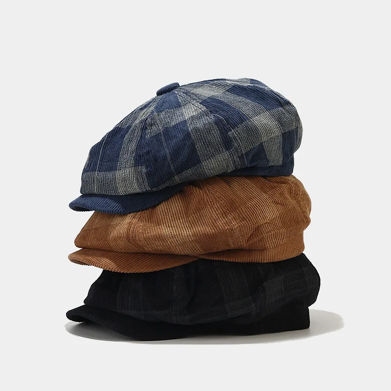 Newsboy Cap Ivy - Kadife Erkek Kadın Gençlik Erkek Kız