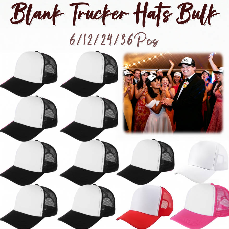 Trucker Cap Mesh - 6-36 adet boş kamyon şoförü şapkaları