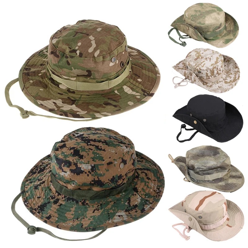 Boonie Hat Tactical - Kamuflaj Taktik Boonie Şapkalar Kampçılık Tırmanma