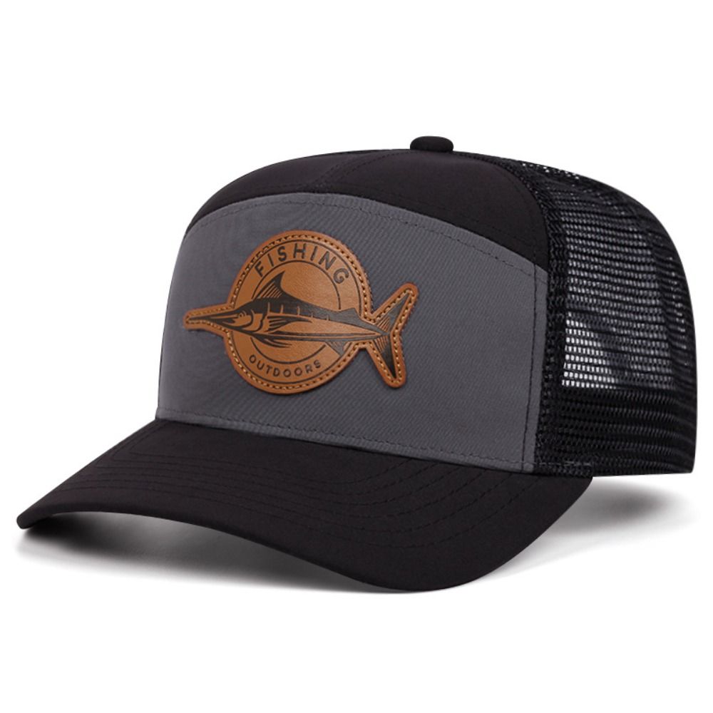 Trucker Cap Mesh - Yazlık Köpekbalığı Desenli Balıkçı Şapkası Ayarlanabilir