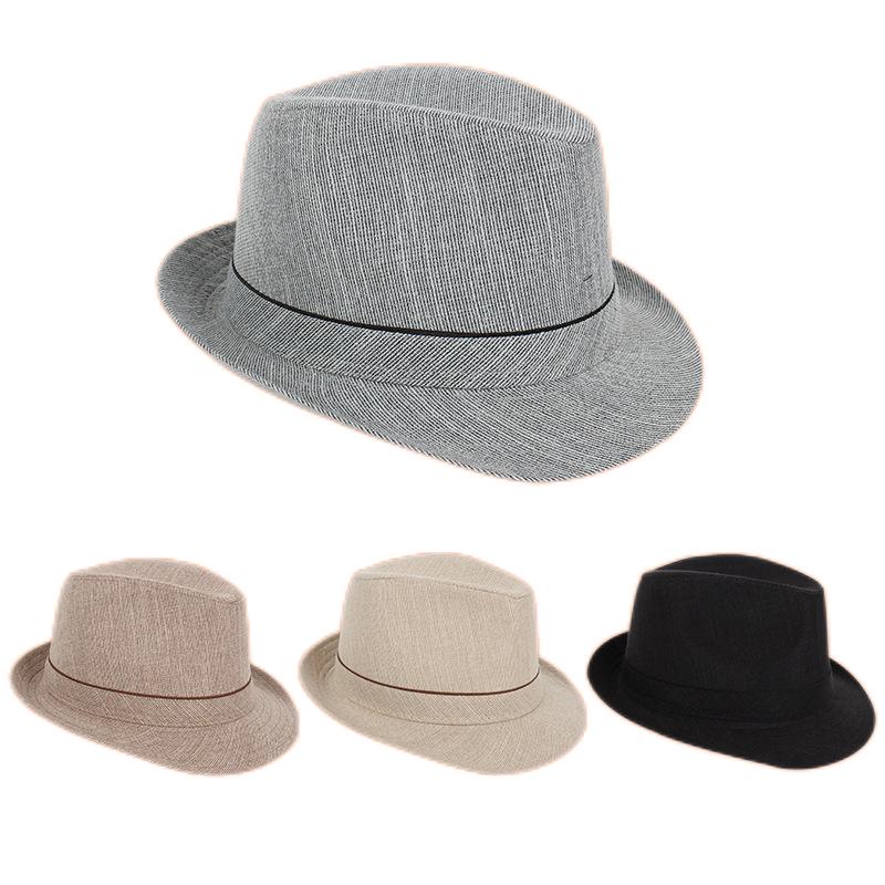 Fedora Hat Wool - İlkbahar ve Sonbahar Erkek Fedoras Üst