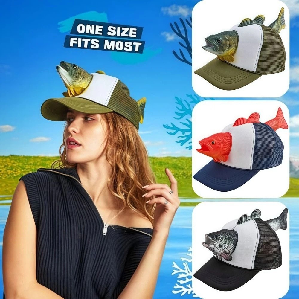 Komik 3D Balık Hayvan kamyon ş - Trucker Cap Mesh incelemesi ve fiyatı