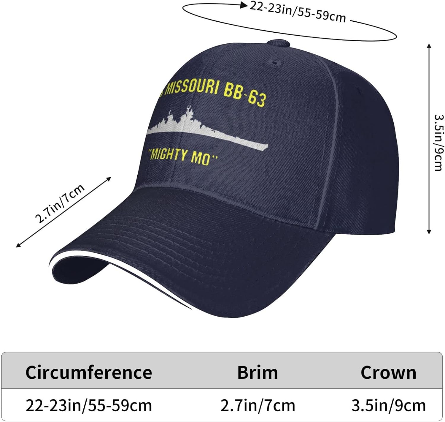 USS Missouri Bb-63 Beyzbol Şap - Dad Hat Cotton incelemesi ve fiyatı