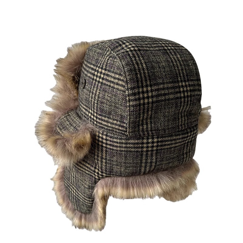 Sonbahar Kış Koyu Ekose Kulakl - Trapper Hat Ear Flap incelemesi ve fiyatı