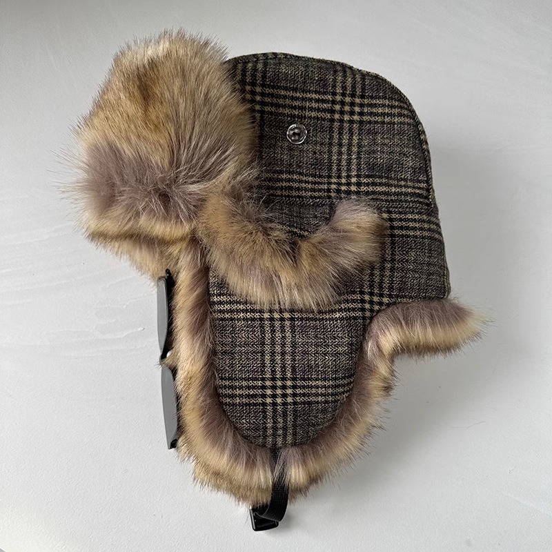 Sonbahar Kış Koyu Ekose Kulakl - Trapper Hat Ear Flap incelemesi ve fiyatı