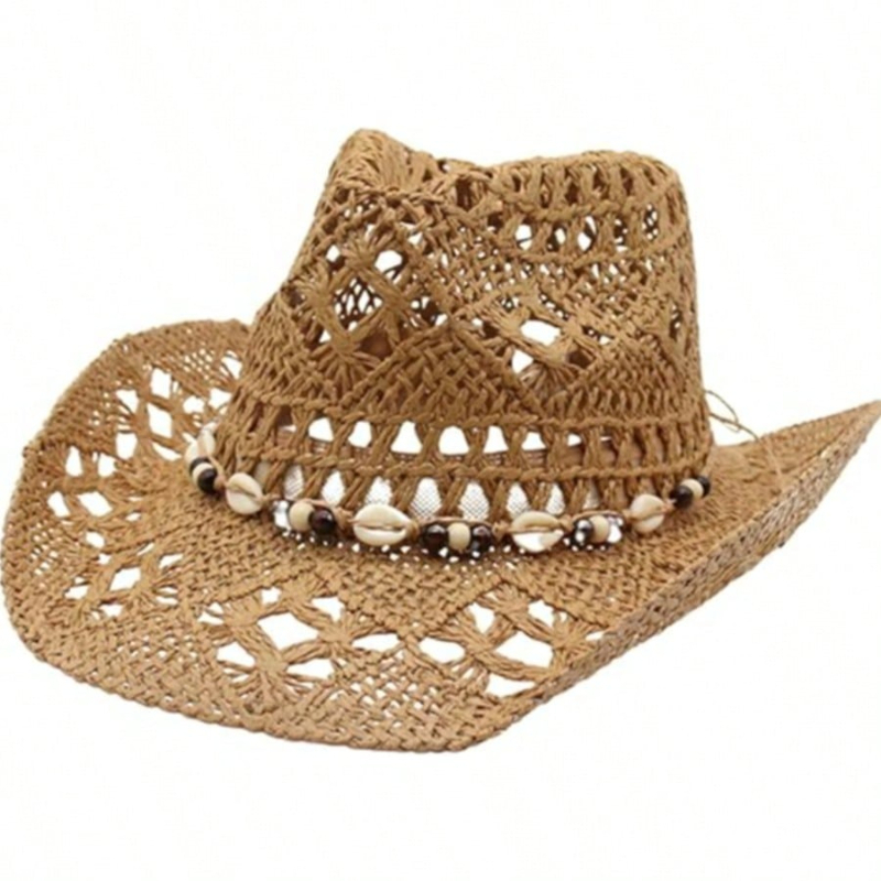 1 adet Boho Kabuklu Oymalı Has - Cowboy Hat Straw incelemesi ve fiyatı