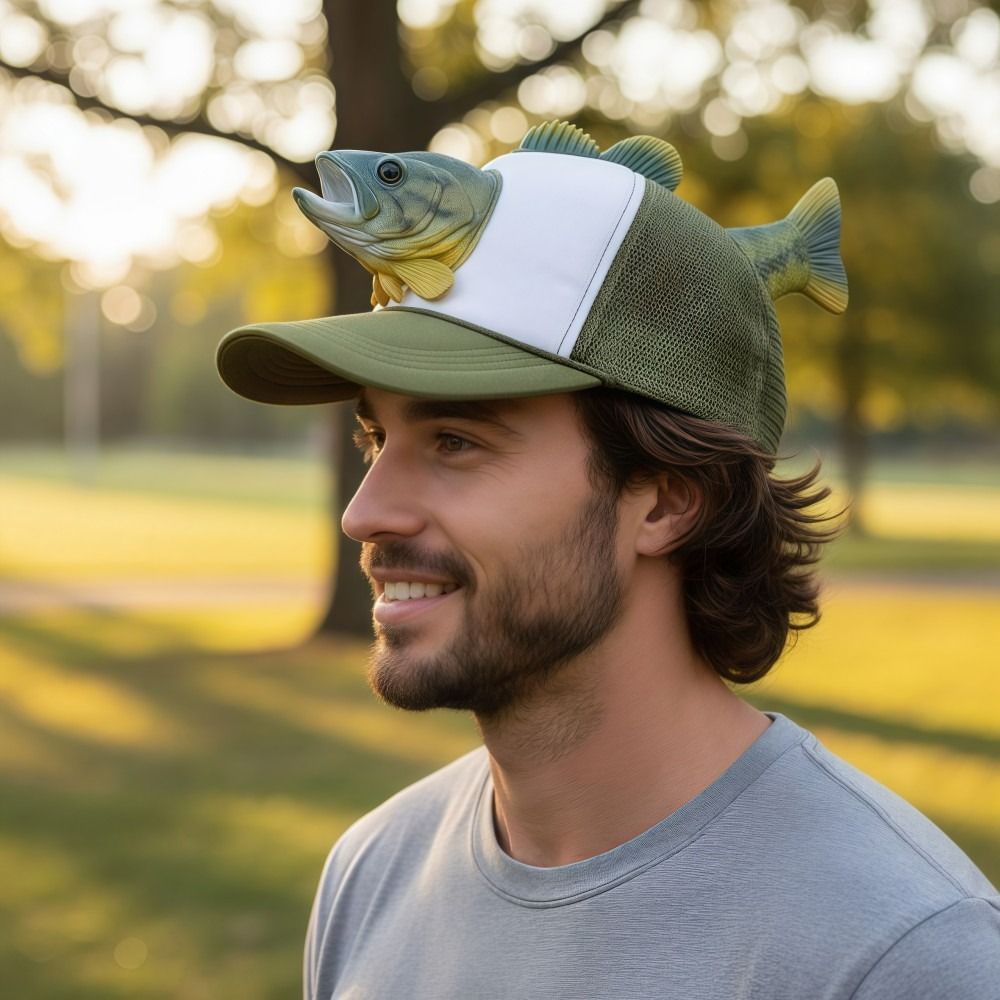 Komik 3D Balık Hayvan kamyon ş - Trucker Cap Mesh incelemesi ve fiyatı