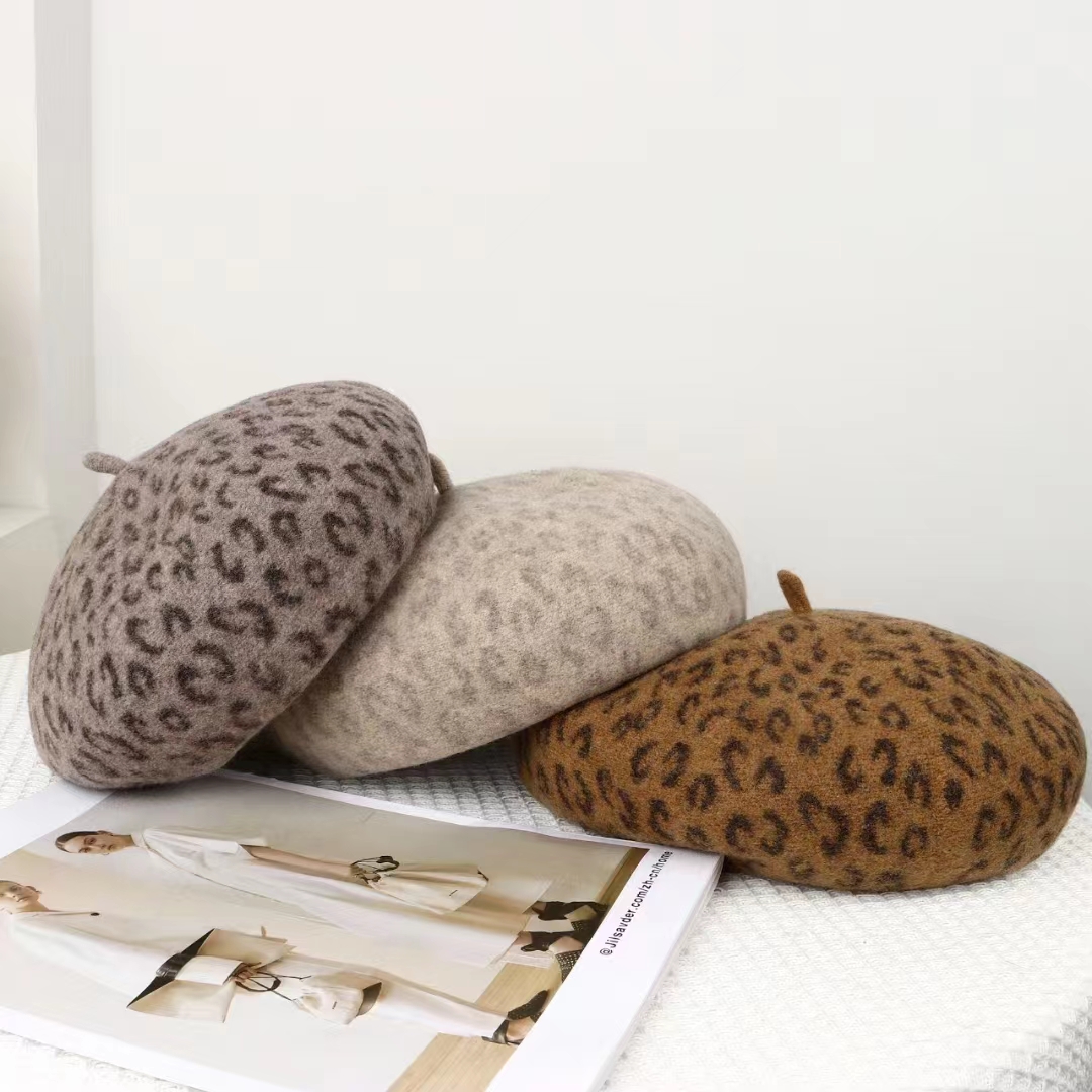 Yeni Leopar Desenli Sonbahar K - Beret French Wool incelemesi ve fiyatı