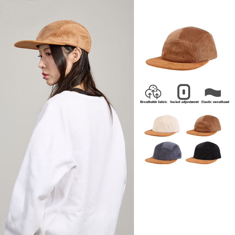 Çok Yönlü Retro Düz Siperli Be - Corduroy Cap 5 Panel incelemesi ve fiyatı