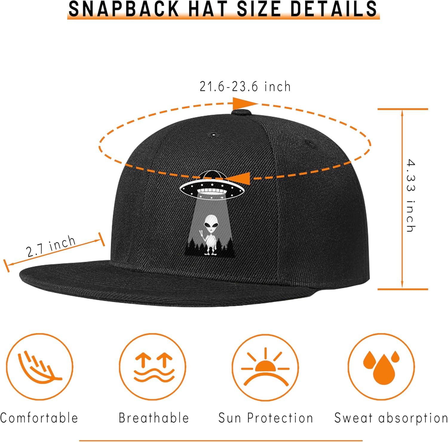 Ufo Aliens Erkekler için Snapb - Snapback Hat Flat incelemesi ve fiyatı