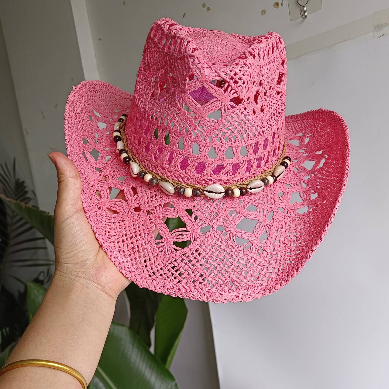 Pembe kovboy hasır şapka içi b - Cowboy Hat Straw incelemesi ve fiyatı